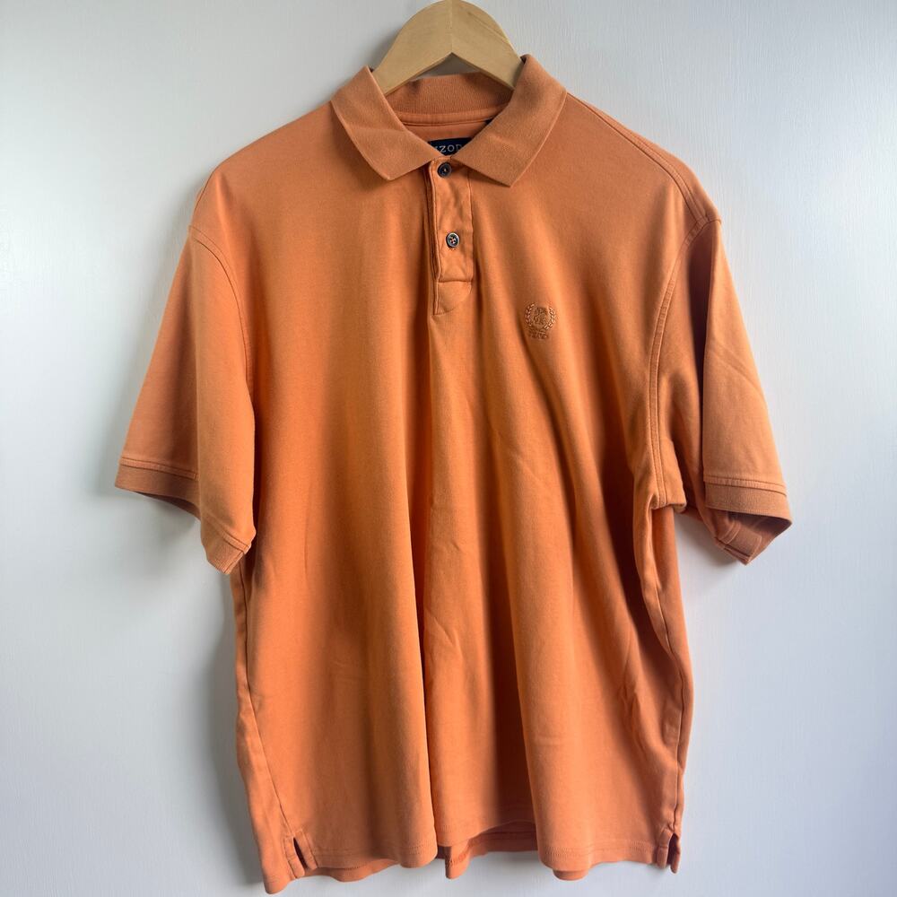 IZOD Polo Shirt Men’s Large Orange Short Sleeve Classic Fit Casual Golf Shirt